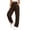 Brown, variant on Womens High Waisted Wide Leg Cargo Pants Drawstring Quick Dry Ripstop Trousers with Pockets Casual Workout Travel Hiking Pants Navy