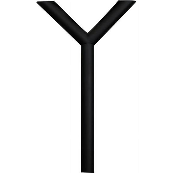 Qualarc PENPST2-000 Penfield Twin Mailbox Post Only with No Base - Black