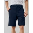 thumbnail image 2 of Demotime Men's Hiking Cargo Shorts Lightweight Casual Outdoor Work Shorts for Men with 5 Zipper Pockets Navy 2XL, 2 of 7