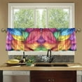thumbnail image 4 of Yayeee Kitchen Curtains Tier Set of 2 Light Filtering 57"x36" Over Sink Window Panels, Vibrant Leaves Pattern, 4 of 7