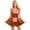 Brown, variant on iiniim Women's Gingerbread Character Costumes Holiday Outfits One Piece A-line Cookie Dress Brown XL