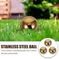 thumbnail image 3 of HAMPPLIES Ensemble de 3 Balles Décoratives en Acier Inoxydable Creuses pour Extérieur, 3 of 7