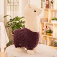 thumbnail image 3 of Peluche de alpaca de 25 cm, nuevo, 6 colores, bonito animal, muñeco de peluche de algodón suave, decoración para el hogar y la oficina, regalo de cumpleaños y Navidad para niñas, 3 of 5