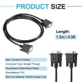 thumbnail image 2 of Uxcell DB9 RS232 Serial Cable, Straight Through RS-232 9 Pin Extension Cable for Data Communication 4.9 ft  Female to Female, 2 of 6