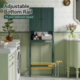 thumbnail image 4 of Auranook Over the Toilet Storage Cabinet, 66" Bathroom Organizers with Fluted Doors, Adjustable Shelf & Bottom Bar, Open Storage Cube, 4 of 8