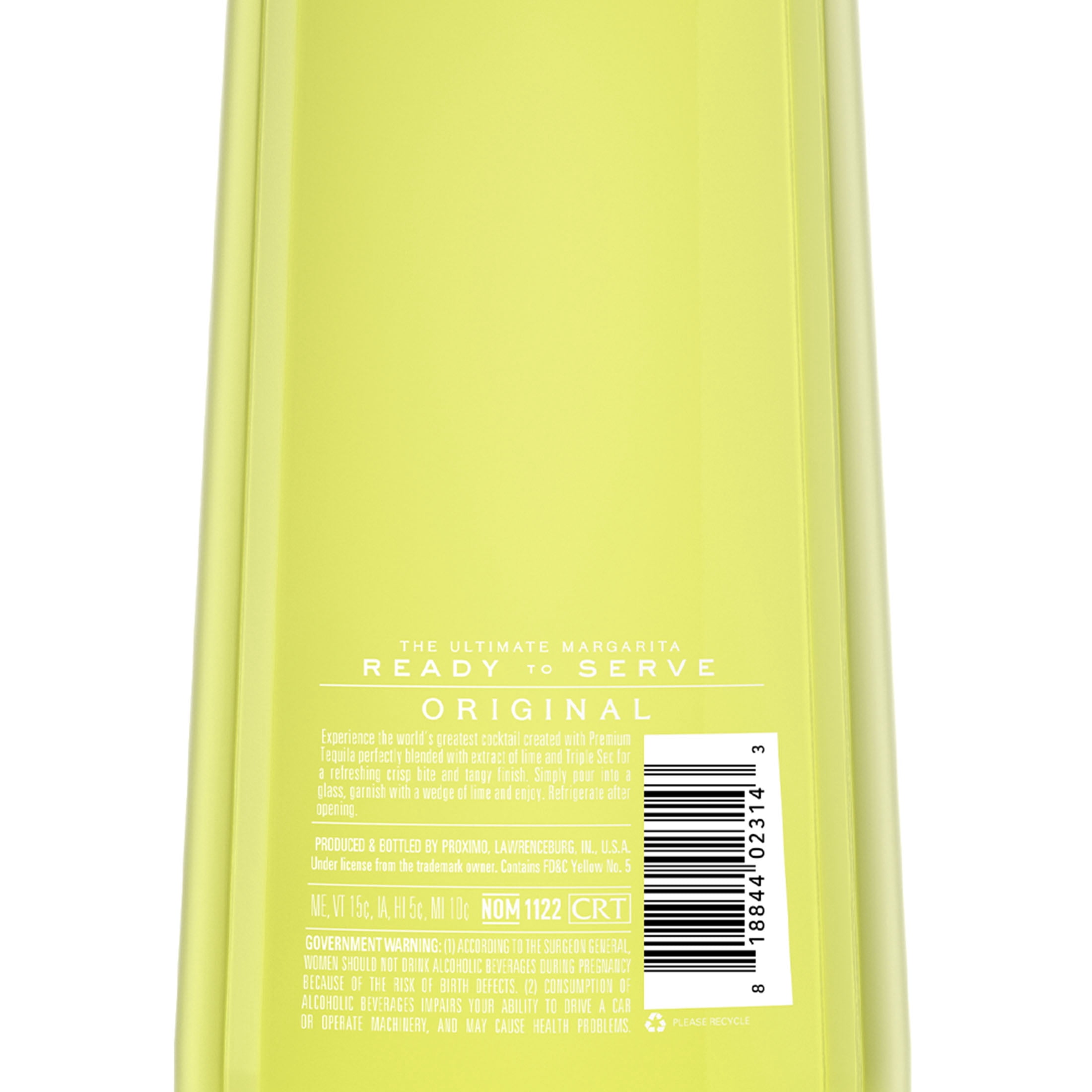 1800 The Ultimate Margarita Original Cocktail, 1.75 L Glass Bottle, 9.95% ABV