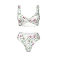 thumbnail image 4 of Rocae Lilies Flowers for Bikini Set for Women Two Piece Sexy High Swimsuits Split Crossover Bikini Medium, 4 of 9