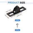 thumbnail image 2 of 2Pcs Sujetador de puerta deslizante, 2.4"x0.7" Cerradura de puerta deslizante de acero inoxidable 304, Negro, 2 of 7
