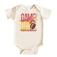 thumbnail image 4 of Trendy Game Day Shirt and Bodysuit Red and Yellow Football T-Shirt for Women, Kids, and Baby Natural Bodysuit 18 Months, 4 of 4