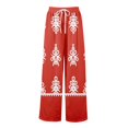 thumbnail image 6 of Jxximdong Palazzo Pants for Women, Petite High Waist Wide Leg Summer Beach Vacation Pants Boho Casual Palazzo Trousers, Red Womens Casual Trousers, 6 of 7