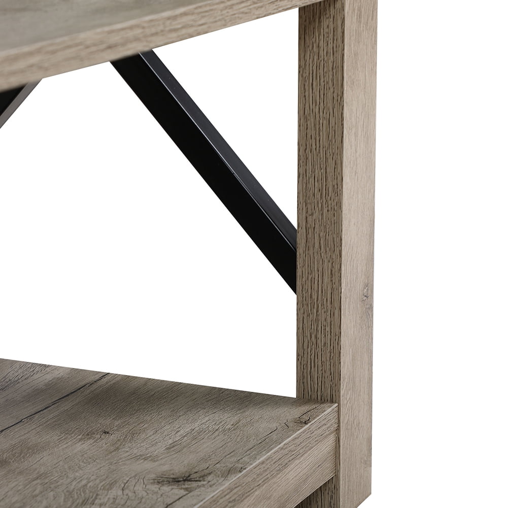 Kadyn Tv Stand for 55 Inch Tv, Console Table with 3-tier Storage Shelves, Entertainment Center for Living Room, Gray