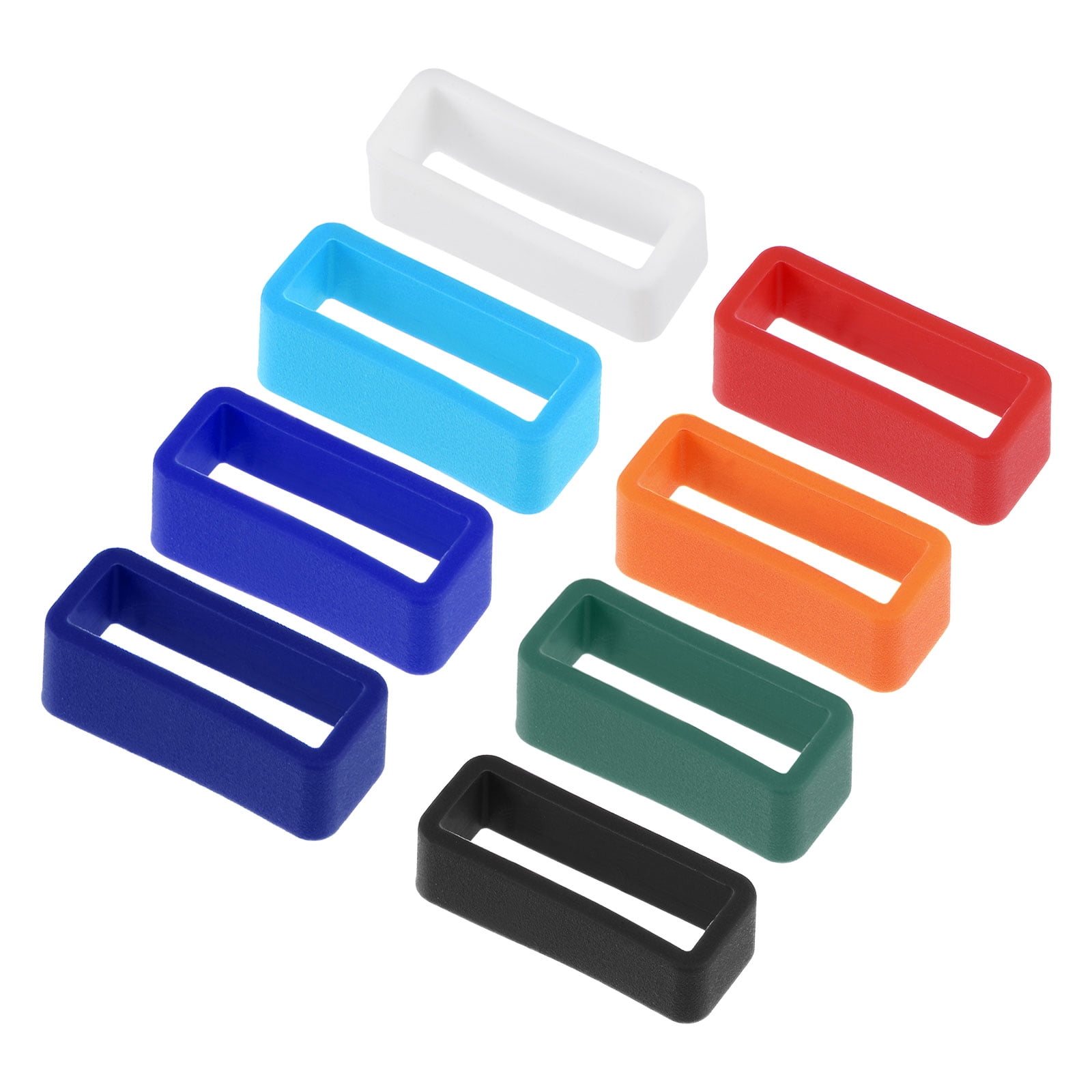 Unique Bargains 16mm Silicone Watch Band Strap Loops Replacement Fastener 20mm