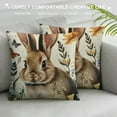 thumbnail image 3 of Qinduosi Easter Pillow Covers Inch Bunny Easter Eggs Throw Pillow Covers Spring Floral Rabbit Decorative Outdoor Pillowcases Cushion Covers for Sofa Bedroom Holiday Outdoor (Pack of, 3 of 5