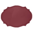 thumbnail image 1 of Limorve Napperons Réutilisables en PVC Résistant à la Chaleur, Antidérapants, Imperméables, Forme Elliptique, pour Table de Cuisine, Table Basse, Rouge Vin, Taille Unique, 1 of 11