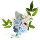 thumbnail image 1 of Greenadscape Ramo De Flores Artificiales Para Bodas Con Hojas Tropicales En Satén Y PU, 1 of 6