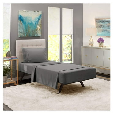 1000 Thread Count Size Egyptian 3pc Bed Sheet Set, Deep Pocket, GRAY