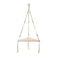 thumbnail image 2 of Estante colgante de macramé, estante de pared de madera con cuerda tejida, organizador de almacenamiento de estante flotante rústico, decoración, 2 of 9