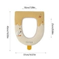 thumbnail image 3 of YgkuHd Toilet Seat Cushion, Fall And Winter Toilet Seat Thickened Household Warm Sitting Toilet Cover Furry Toilet Seat Cushion Washable D Shapetoilet Seat Cushion (Yellow), 3 of 6