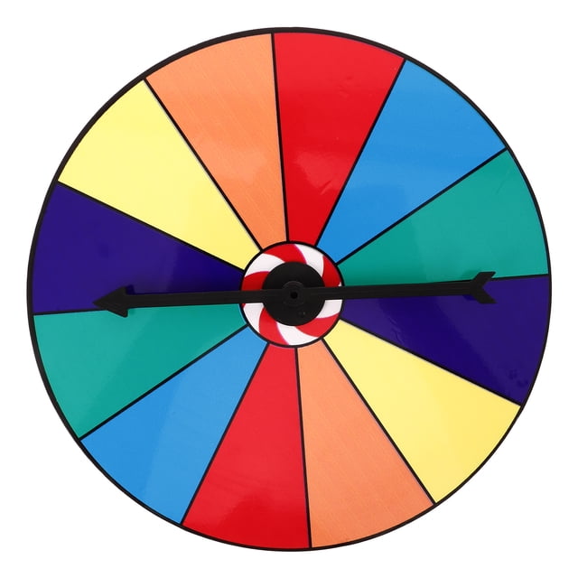 CIMAXIC Party Blank Lottery Wheel Desktop Prize Turntable Prize Wheel Desktop Blank Diy Raffle Rotating Wheel Lucky Board Game Supply Party Prop,7.87"X7.87"X0.39"