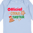 thumbnail image 4 of Inktastic Christmas Official Cookie Taster with Bell and Star Cookie Boys or Girls Long Sleeve Baby Bodysuit, 4 of 5