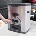 thumbnail image 2 of Auto Rice Dispenser Container, Stainless Steel Rice Dispenser, 10kg/22lb Large Capacity Automatic Rice Storage Container Kitchen Rice Dispenser Countertop, Black, 2 of 7
