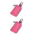 thumbnail image 4 of Cartera de cuero Qarigey Monedero para llaves Tarjeta de crédito Bolsillo con cierre de cremallera 2piezas rosa púrpura, 4 of 6