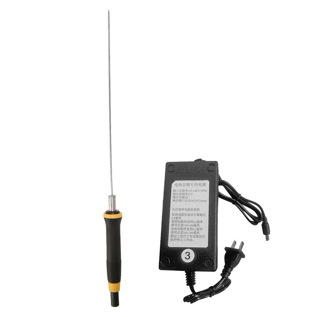 Cortador de espuma con cuchillo caliente Calentamiento rápido Corte suave Mango ergonómico Cortador de espuma Pluma Herramienta de corte de espuma para grabado AC 100?240V Enchufe de EE. UU. 100?240V