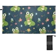 thumbnail image 2 of Coolnut Cute Frog Beach Towel, Fast Drying Extra Large Sand Free Lightweight Beach Towel Blanket for Swimming,Camping,Picnic,Yoga Gym Sports,31"x71", 2 of 6