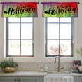thumbnail image 4 of LALILO Kitchen Curtain Valance Halloween Happy Halloween Rod Pocket Window Curtain 52"x 18" Set of 2, 4 of 7