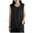 thumbnail image 2 of Xuyuer Womens Tank Tops Summer Spring Sleeveless Casual Cute Basic Trendy Loose Flowy Beach Shirt Vacation Outfits 2026 Scoop Neck Button Pullover Casual Loose Fit Dressy Tunic Tops, 2 of 5