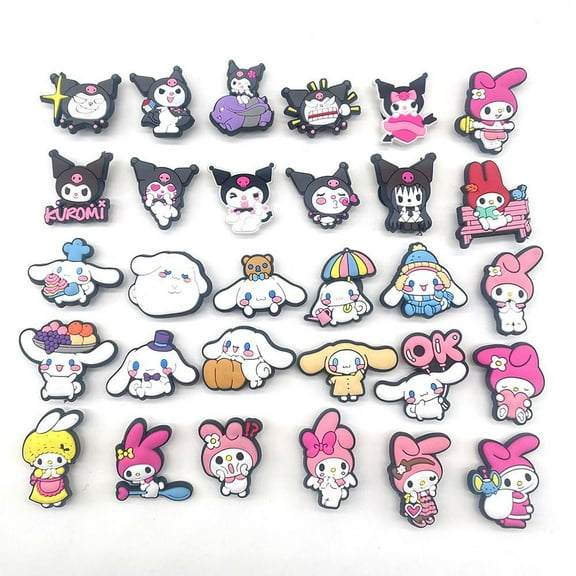30Pcs sanrio Cartoon Shoe Decoration Charms, Cute Charms Accessories for Shoes