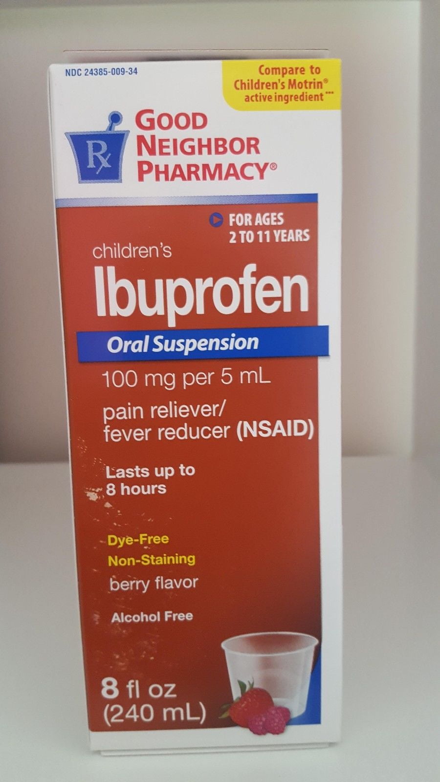 GNP Ibuprofen Berry Suspension 8 Oz