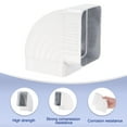 thumbnail image 3 of Gutter Downspout Elbows 90° Downspout Diverter 3x4 Inch A Shape Roofing Gutter Downspout Elbows Rain Gutter Extension Accessory Right Angle, White, 3 of 5