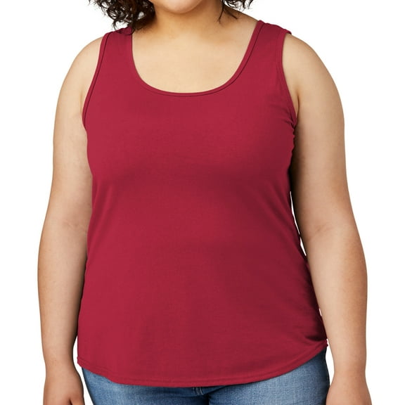 Women's Core Value Mid-weight Tanktop, 4XL Red