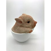 Pacific Giftware Adorable Teacup Pig Pet Pals Collectible Figurine, 5.75 Inches