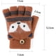thumbnail image 5 of Manoplas sin dedos para niños, guantes de punto con tapa abatible convertibles de invierno cálidos para niños y niñas, 5 of 5
