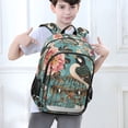 thumbnail image 6 of FORMRS School Backpack 17" Student Travel Bag with Laptop Compartment, Floral Bird Pattern, 6 of 7