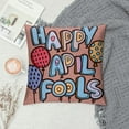 thumbnail image 2 of Nawypu U Life Welcome Cute Happy April Fools Day Decorative Square Throw Pillow Cases Covers Protectors, 2 of 5