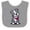 Heather and White, variant on Inktastic Smiling Pit Bull Boys or Girls Baby Bib