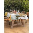 thumbnail image 2 of Outdoor Tablecloth with Umbrella Hole and Zipper, Orange Fall Rectangle Table Cloth 60x102 Inch Waterproof Tablecloth, Thanksgiving Weeping Maple Leaf Pumpkins Picnic Table Cover for Patio Camping, 2 of 7