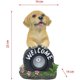 thumbnail image 3 of Lámparas solares con forma de perro, adornos de jardín para exteriores, esculturas de animales con energía solar, estatuas de jardín, luz decorativa para patio, césped y jardín., 3 of 5