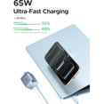 thumbnail image 3 of UGREEN 65W Nexode Air USB-C GaN Fast Charger with USB-C Cable, Compact Foldable Wall Charger, Blue, 3 of 8
