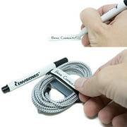 Cable Tags 1/2" x 2" White Labels Writable 50 Pack Bundled with Bonus Permanent Marker and 30 Reusable Cable Ties 1/2" x 8"