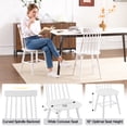 thumbnail image 5 of Solid Wood Windsor Dining Chairs Set of 8, Farmhouse 7-Spindle Chair for Kitchen & Dining Room, White, 5 of 8