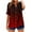 Red, variant on Paiwinds Women's V-Neck Printed Short Sleeve T-Shirt, Gradient Stripe Pattern Casual Top, Loose Fit Summer Fashion Tee