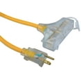 thumbnail image 2 of Coleman Cable 04187 25-Foot 12/3 Multi-Outlet Vinyl Extension Cord with Lighted End, Yellow, 2 of 4