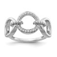 thumbnail image 1 of Solid 14k White Gold Simulated CZ Fancy Circles Ring, 1 of 1