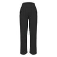 thumbnail image 5 of Pants For Women Drawstring High Waisted Wide Leg Fashion Drawstring Elastic Comfy Straight Leg Long With Pockets Casual Trousers, 5 of 6