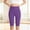 Purple, variant on Womens Yoga Shorts Stretchy Loose Fit Color Cropped Side Pockets Running Shorts Dark Gray