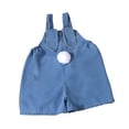 thumbnail image 5 of Zylarhe Toddler Easter Outfit Baby Girls Denim Overall Pants for Boys Bunny Ear Romper with Pom Pom Tail Jeans Jumpsuit 2-3 Years Blue, 5 of 6